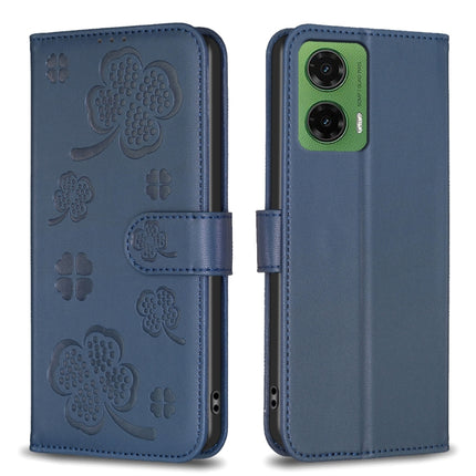 Four-leaf Embossed Leather Phone Case, For Motorola Moto G37/G47/G37 Power 5G, For Motorola Moto G35, For Motorola Moto G55, For Motorola Moto G34 5G / G45 5G
