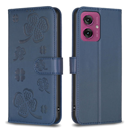 Four-leaf Embossed Leather Phone Case, For Motorola Moto G37/G47/G37 Power 5G, For Motorola Moto G35, For Motorola Moto G55, For Motorola Moto G34 5G / G45 5G