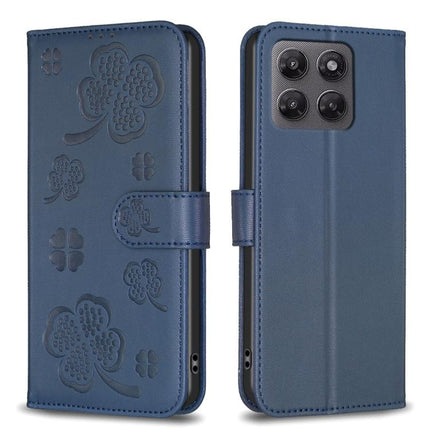 Four-leaf Embossed Leather Phone Case, For Motorola Moto G37/G47/G37 Power 5G, For Motorola Moto G35, For Motorola Moto G55, For Motorola Moto G34 5G / G45 5G