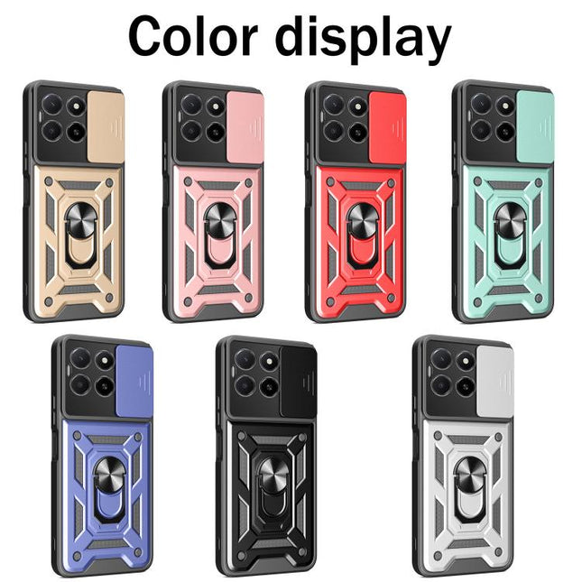 Sliding Camera Cover Design TPU+PC Phone Case, For Honor X5b Plus, For Honor 200 Smart, For Honor X6b 4G