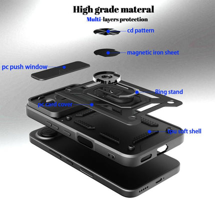 Sliding Camera Cover Design TPU+PC Phone Case, For Honor 500 Global 155.8mm, For Honor X5c Plus/X5c/Play10A 4G, For Honor Magic8 Pro 5G