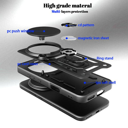 Sliding Camera Cover Design TPU+PC Phone Case, For Honor Magic8 Pro 5G, For Honor X9d 5G / X70 5G, For Honor 400 Smart 5G / X7d 5G