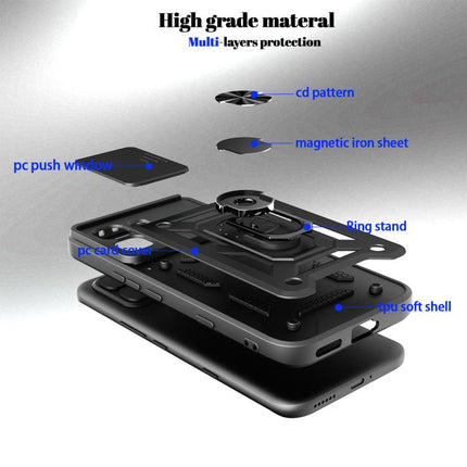 Sliding Camera Cover Design TPU+PC Phone Case, For Honor X8d 4G, For Honor 500 Global 155.8mm, For Honor X5c Plus/X5c/Play10A 4G