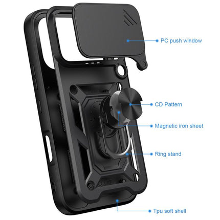 Sliding Camera Cover Design TPU+PC Phone Case, For Honor 600 / 600 Pro 5G Global, For Honor 600 Lite 5G Global, For Honor X8d 4G
