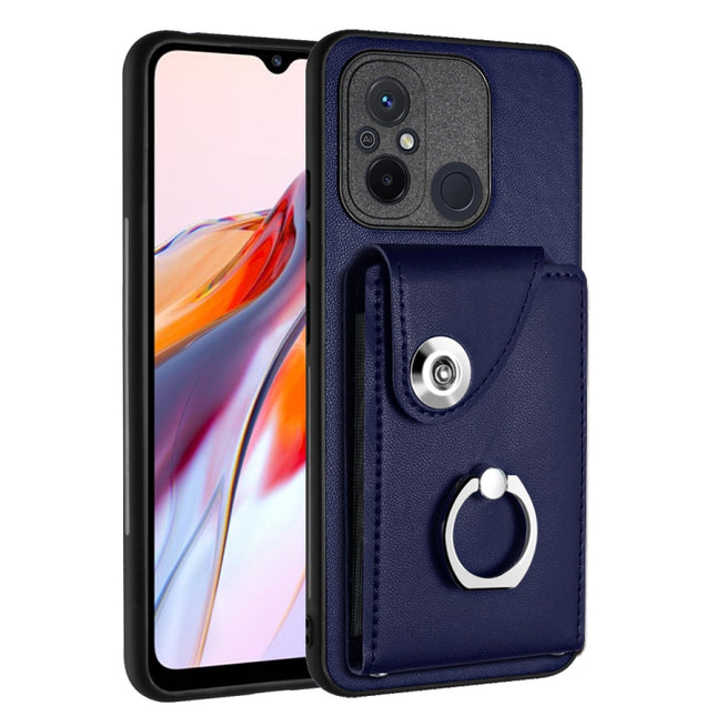 Organ Card Bag Ring Holder PU Phone Case, For Xiaomi Redmi 12C/11A, For Xiaomi Redmi 10C