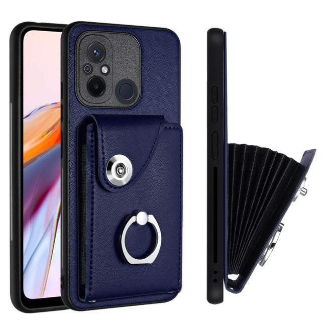 Organ Card Bag Ring Holder PU Phone Case, For Xiaomi Redmi 12C/11A, For Xiaomi Redmi 10C