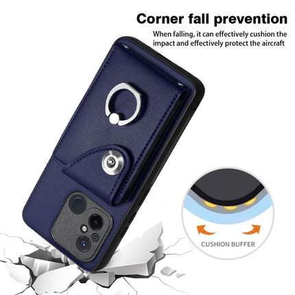 Organ Card Bag Ring Holder PU Phone Case, For Xiaomi Redmi 12C/11A, For Xiaomi Redmi 10C