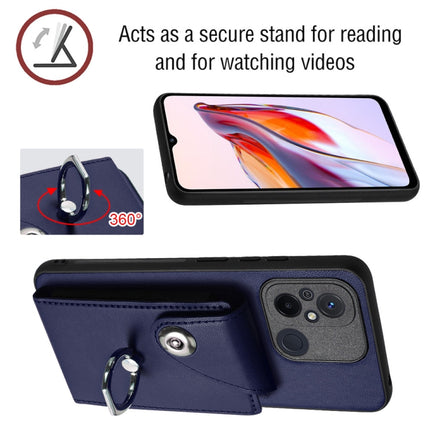 Organ Card Bag Ring Holder PU Phone Case, For Xiaomi Redmi 12C/11A, For Xiaomi Redmi 10C