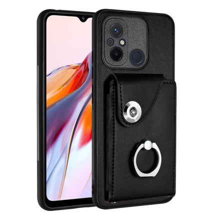 Organ Card Bag Ring Holder PU Phone Case, For Xiaomi Redmi 12C/11A, For Xiaomi Redmi 10C