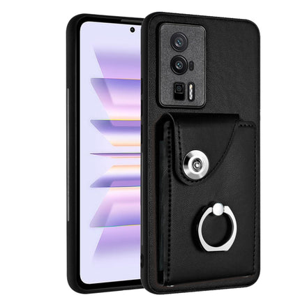 Organ Card Bag Ring Holder PU Phone Case, For Xiaomi Redmi 12 4G Global, For Xiaomi Poco F5 5G/Redmi Note 12 Turbo, For Xiaomi Poco F5 Pro/Redmi K60/K60 Pro, For Xiaomi Redmi Note 12S 4G Global