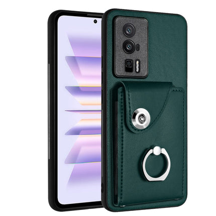 Organ Card Bag Ring Holder PU Phone Case, For Xiaomi Redmi 12 4G Global, For Xiaomi Poco F5 5G/Redmi Note 12 Turbo, For Xiaomi Poco F5 Pro/Redmi K60/K60 Pro, For Xiaomi Redmi Note 12S 4G Global