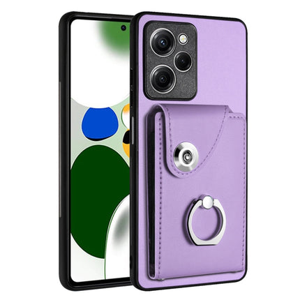Organ Card Bag Ring Holder PU Phone Case, For Xiaomi Redmi Note 12 Pro+ 5G Global, For Xiaomi Redmi Note 12 Pro 5G Global, For Xiaomi Poco X5 Pro/Redmi Note 12 Pro Speed, For Xiaomi Poco X5/Redmi Note 12 5G Global