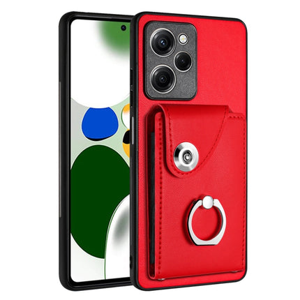 Organ Card Bag Ring Holder PU Phone Case, For Xiaomi Redmi Note 12 Pro+ 5G Global, For Xiaomi Redmi Note 12 Pro 5G Global, For Xiaomi Poco X5 Pro/Redmi Note 12 Pro Speed, For Xiaomi Poco X5/Redmi Note 12 5G Global
