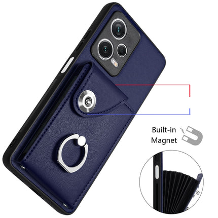 Organ Card Bag Ring Holder PU Phone Case, For Xiaomi Redmi Note 12 Pro+ 5G Global, For Xiaomi Redmi Note 12 Pro 5G Global, For Xiaomi Poco X5 Pro/Redmi Note 12 Pro Speed, For Xiaomi Poco X5/Redmi Note 12 5G Global