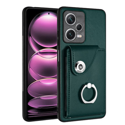 Organ Card Bag Ring Holder PU Phone Case, For Xiaomi Redmi Note 12 Pro+ 5G Global, For Xiaomi Redmi Note 12 Pro 5G Global, For Xiaomi Poco X5 Pro/Redmi Note 12 Pro Speed, For Xiaomi Poco X5/Redmi Note 12 5G Global