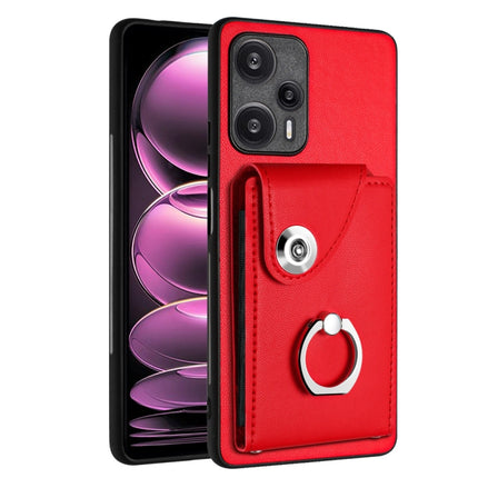 Organ Card Bag Ring Holder PU Phone Case, For Xiaomi Redmi 12 4G Global, For Xiaomi Poco F5 5G/Redmi Note 12 Turbo, For Xiaomi Poco F5 Pro/Redmi K60/K60 Pro, For Xiaomi Redmi Note 12S 4G Global