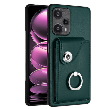 Organ Card Bag Ring Holder PU Phone Case, For Xiaomi Redmi 12 4G Global, For Xiaomi Poco F5 5G/Redmi Note 12 Turbo, For Xiaomi Poco F5 Pro/Redmi K60/K60 Pro, For Xiaomi Redmi Note 12S 4G Global
