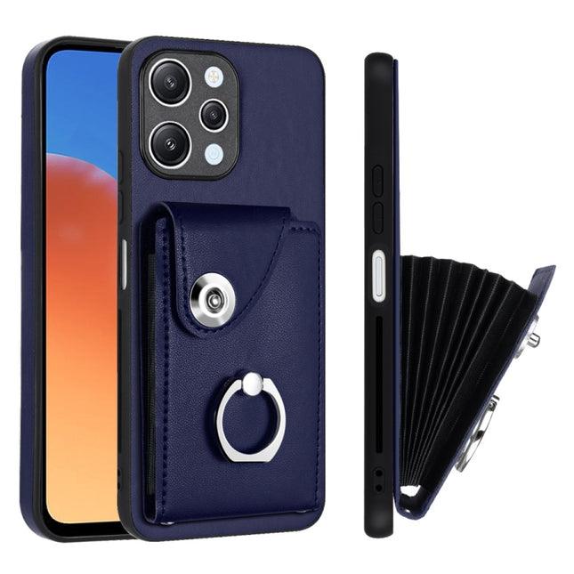 Organ Card Bag Ring Holder PU Phone Case, For Xiaomi Redmi 12 4G Global, For Xiaomi Poco F5 5G/Redmi Note 12 Turbo, For Xiaomi Poco F5 Pro/Redmi K60/K60 Pro, For Xiaomi Redmi Note 12S 4G Global
