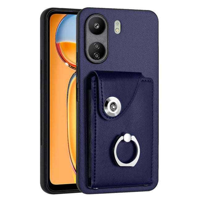 Organ Card Bag Ring Holder PU Phone Case, For Xiaomi Redmi 13C 4G / Poco C65, For Xiaomi Redmi Note 13 5G Global, For Xiaomi Redmi Note 13 Pro+, For Xiaomi Redmi Note 13 Pro 5G Global