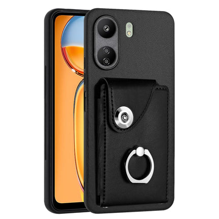 Organ Card Bag Ring Holder PU Phone Case, For Xiaomi Redmi 13C 4G / Poco C65, For Xiaomi Redmi Note 13 5G Global, For Xiaomi Redmi Note 13 Pro+, For Xiaomi Redmi Note 13 Pro 5G Global