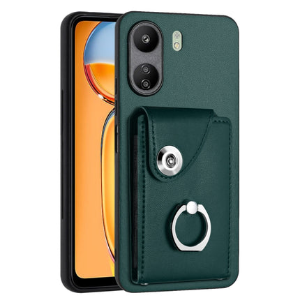 Organ Card Bag Ring Holder PU Phone Case, For Xiaomi Redmi 13C 4G / Poco C65, For Xiaomi Redmi Note 13 5G Global, For Xiaomi Redmi Note 13 Pro+, For Xiaomi Redmi Note 13 Pro 5G Global