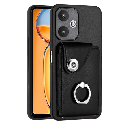 Organ Card Bag Ring Holder PU Phone Case, For Xiaomi Redmi A3 4G, For Xiaomi Redmi Note 13 Pro 4G Global, For Xiaomi Redmi Note 13 4G Global, For Xiaomi Redmi 13C 5G / Redmi 13R