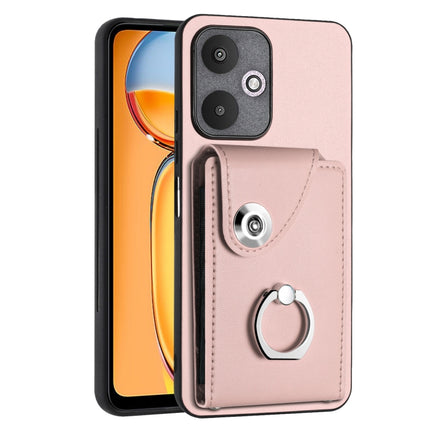 Organ Card Bag Ring Holder PU Phone Case, For Xiaomi Redmi A3 4G, For Xiaomi Redmi Note 13 Pro 4G Global, For Xiaomi Redmi Note 13 4G Global, For Xiaomi Redmi 13C 5G / Redmi 13R