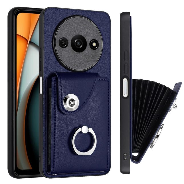 Organ Card Bag Ring Holder PU Phone Case, For Xiaomi Redmi A3 4G, For Xiaomi Redmi Note 13 Pro 4G Global, For Xiaomi Redmi Note 13 4G Global, For Xiaomi Redmi 13C 5G / Redmi 13R