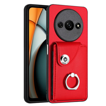 Organ Card Bag Ring Holder PU Phone Case, For Xiaomi Redmi A3 4G, For Xiaomi Redmi Note 13 Pro 4G Global, For Xiaomi Redmi Note 13 4G Global, For Xiaomi Redmi 13C 5G / Redmi 13R