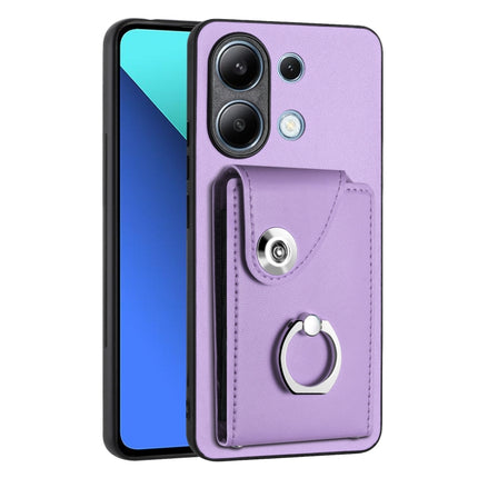Organ Card Bag Ring Holder PU Phone Case, For Xiaomi Redmi A3 4G, For Xiaomi Redmi Note 13 Pro 4G Global, For Xiaomi Redmi Note 13 4G Global, For Xiaomi Redmi 13C 5G / Redmi 13R