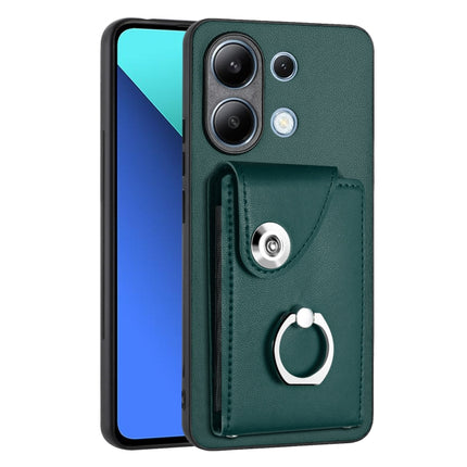 Organ Card Bag Ring Holder PU Phone Case, For Xiaomi Redmi A3 4G, For Xiaomi Redmi Note 13 Pro 4G Global, For Xiaomi Redmi Note 13 4G Global, For Xiaomi Redmi 13C 5G / Redmi 13R