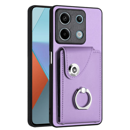 Organ Card Bag Ring Holder PU Phone Case, For Xiaomi Redmi 13C 4G / Poco C65, For Xiaomi Redmi Note 13 5G Global, For Xiaomi Redmi Note 13 Pro+, For Xiaomi Redmi Note 13 Pro 5G Global