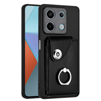 Organ Card Bag Ring Holder PU Phone Case, For Xiaomi Redmi 13C 4G / Poco C65, For Xiaomi Redmi Note 13 5G Global, For Xiaomi Redmi Note 13 Pro+, For Xiaomi Redmi Note 13 Pro 5G Global