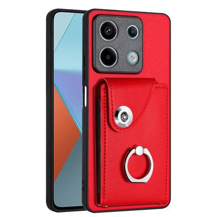 Organ Card Bag Ring Holder PU Phone Case, For Xiaomi Redmi 13C 4G / Poco C65, For Xiaomi Redmi Note 13 5G Global, For Xiaomi Redmi Note 13 Pro+, For Xiaomi Redmi Note 13 Pro 5G Global