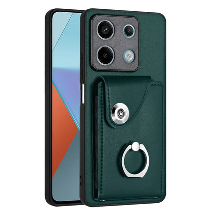 Organ Card Bag Ring Holder PU Phone Case, For Xiaomi Redmi 13C 4G / Poco C65, For Xiaomi Redmi Note 13 5G Global, For Xiaomi Redmi Note 13 Pro+, For Xiaomi Redmi Note 13 Pro 5G Global