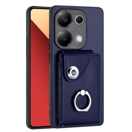 Organ Card Bag Ring Holder PU Phone Case, For Xiaomi Redmi A3 4G, For Xiaomi Redmi Note 13 Pro 4G Global, For Xiaomi Redmi Note 13 4G Global, For Xiaomi Redmi 13C 5G / Redmi 13R