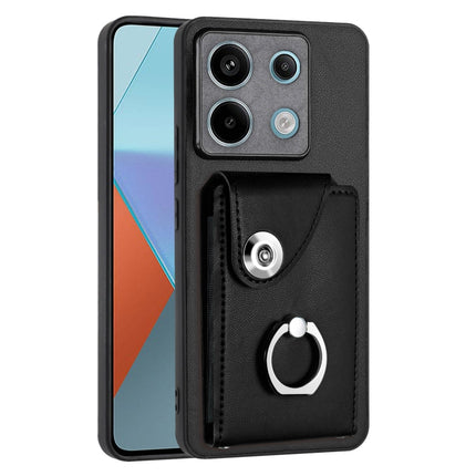 Organ Card Bag Ring Holder PU Phone Case, For Xiaomi Redmi 13C 4G / Poco C65, For Xiaomi Redmi Note 13 5G Global, For Xiaomi Redmi Note 13 Pro+, For Xiaomi Redmi Note 13 Pro 5G Global