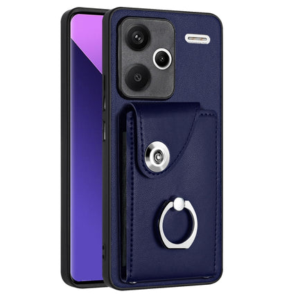 Organ Card Bag Ring Holder PU Phone Case, For Xiaomi Redmi 13C 4G / Poco C65, For Xiaomi Redmi Note 13 5G Global, For Xiaomi Redmi Note 13 Pro+, For Xiaomi Redmi Note 13 Pro 5G Global