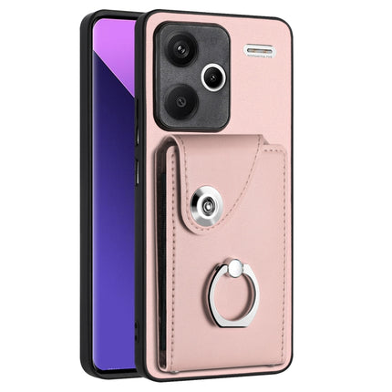 Organ Card Bag Ring Holder PU Phone Case, For Xiaomi Redmi 13C 4G / Poco C65, For Xiaomi Redmi Note 13 5G Global, For Xiaomi Redmi Note 13 Pro+, For Xiaomi Redmi Note 13 Pro 5G Global