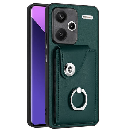 Organ Card Bag Ring Holder PU Phone Case, For Xiaomi Redmi 13C 4G / Poco C65, For Xiaomi Redmi Note 13 5G Global, For Xiaomi Redmi Note 13 Pro+, For Xiaomi Redmi Note 13 Pro 5G Global