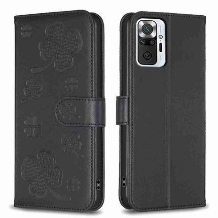 Four-leaf Embossed Leather Phone Case, For Xiaomi Mi 11 Lite, For Xiaomi Redmi Note 10 4G / 10S, For Xiaomi Redmi Note 10 Pro, For Xiaomi Poco M3