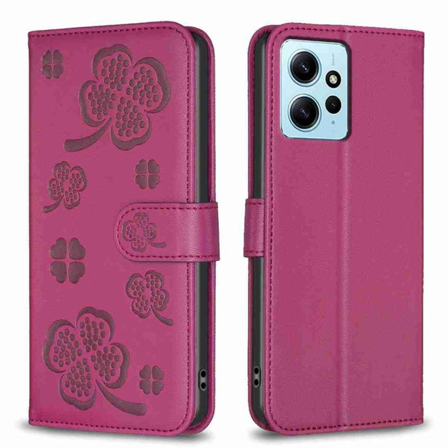 Four-leaf Embossed Leather Phone Case, For Xiaomi 13 Ultra, For Xiaomi Redmi Note 12 4G Global, For Xiaomi Civi 3 5G, For Xiaomi Redmi A1+ / A2