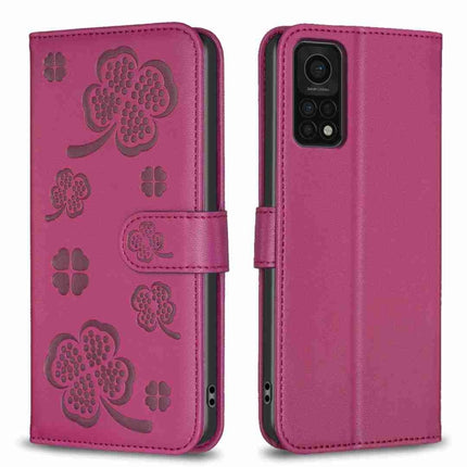 Four-leaf Embossed Leather Phone Case, For Xiaomi Redmi K30S, For Xiaomi Mi 10T Lite, For Xiaomi Poco X3, For Xiaomi Redmi 9A