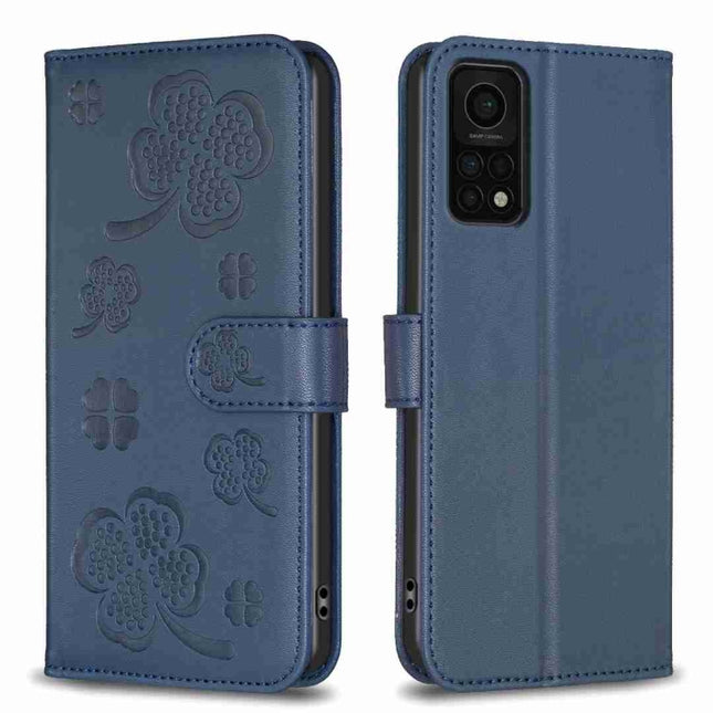 Four-leaf Embossed Leather Phone Case, For Xiaomi Redmi K30S, For Xiaomi Mi 10T Lite, For Xiaomi Poco X3, For Xiaomi Redmi 9A