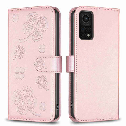 Four-leaf Embossed Leather Phone Case, For Xiaomi Redmi K30S, For Xiaomi Mi 10T Lite, For Xiaomi Poco X3, For Xiaomi Redmi 9A