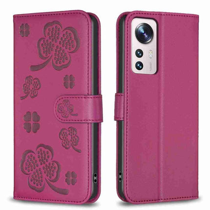 Four-leaf Embossed Leather Phone Case, For Xiaomi 13 Lite 5G, For Xiaomi Redmi K60 / K60 Pro, For Xiaomi 12T / 12T Pro, For Xiaomi 12 Lite