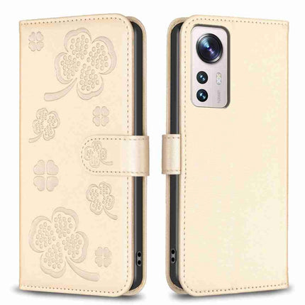 Four-leaf Embossed Leather Phone Case, For Xiaomi 13 Lite 5G, For Xiaomi Redmi K60 / K60 Pro, For Xiaomi 12T / 12T Pro, For Xiaomi 12 Lite