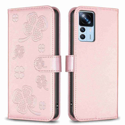 Four-leaf Embossed Leather Phone Case, For Xiaomi 13 Lite 5G, For Xiaomi Redmi K60 / K60 Pro, For Xiaomi 12T / 12T Pro, For Xiaomi 12 Lite