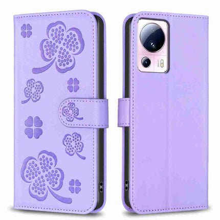 Four-leaf Embossed Leather Phone Case, For Xiaomi 13 Lite 5G, For Xiaomi Redmi K60 / K60 Pro, For Xiaomi 12T / 12T Pro, For Xiaomi 12 Lite