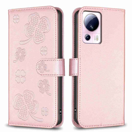 Four-leaf Embossed Leather Phone Case, For Xiaomi 13 Lite 5G, For Xiaomi Redmi K60 / K60 Pro, For Xiaomi 12T / 12T Pro, For Xiaomi 12 Lite